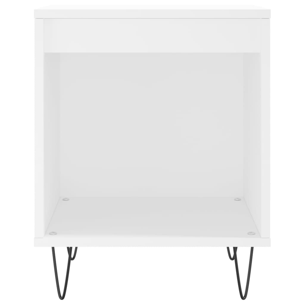 sengebord 40x35x50 cm konstrueret træ hvid