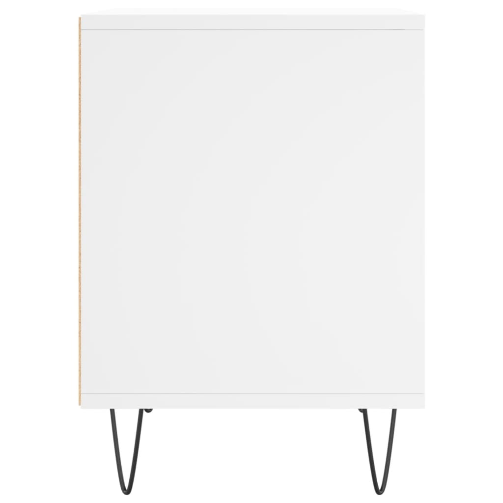 sengebord 40x35x50 cm konstrueret træ hvid
