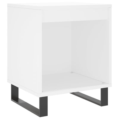 sengebord 40x35x50 cm konstrueret træ hvid