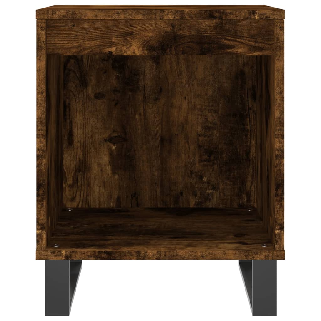 sengeborde 2 stk. 40x35x50 cm konstrueret træ røget egetræ