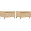 sofaborde 2 stk. 50x46x35 cm konstrueret træ sonoma-eg