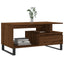 sofabord 90x49x45 cm konstrueret træ brun egetræsfarve