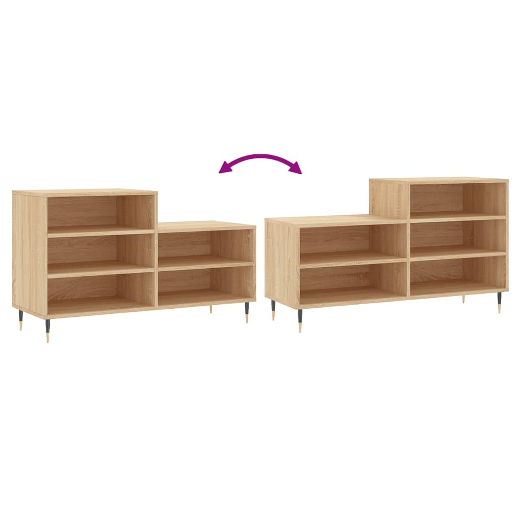 skoreol 102x36x60 cm konstrueret træ sonoma-eg