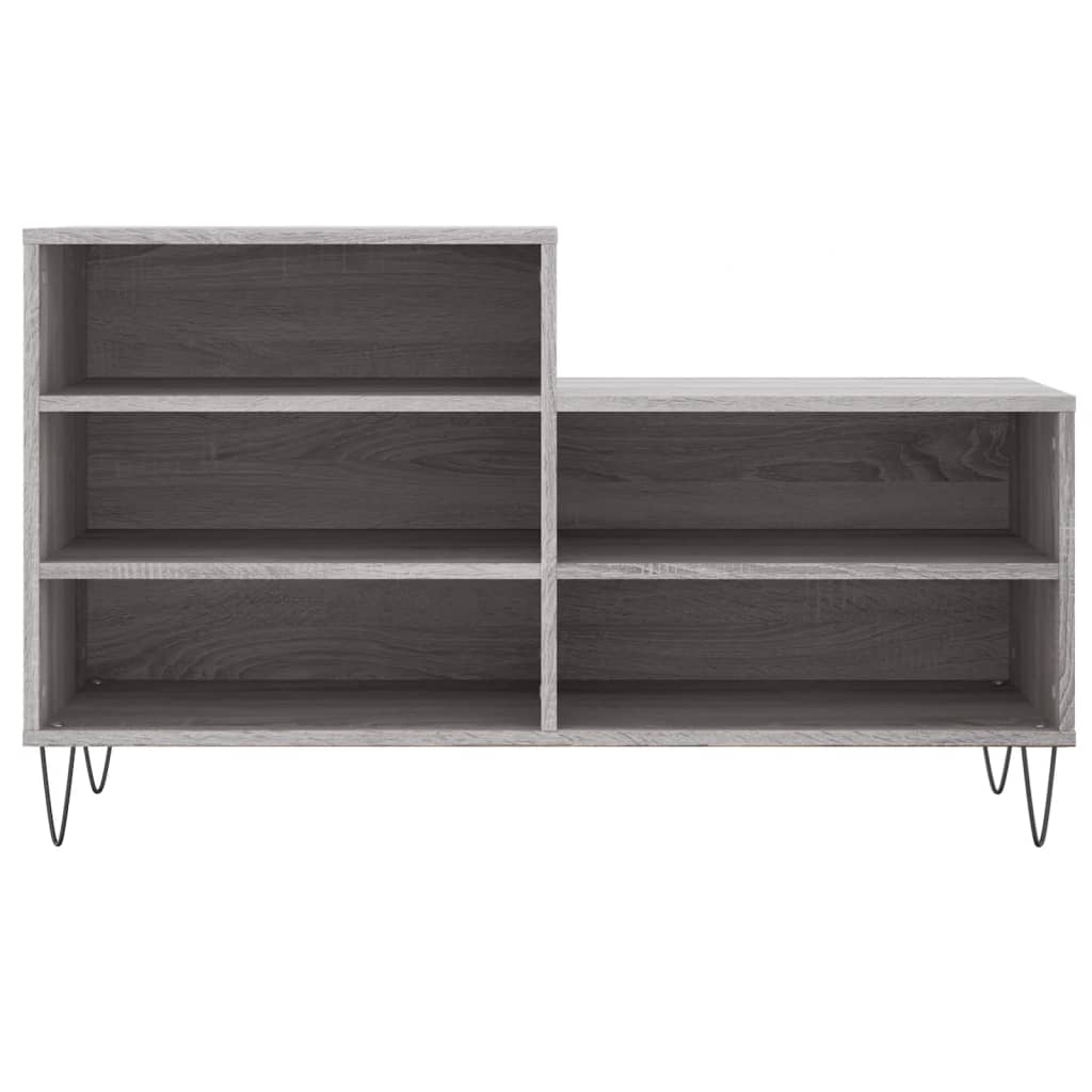 skoskab 102x36x60 cm konstrueret træ grå sonoma-eg