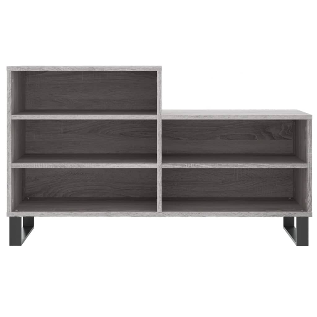 skoskab 102x36x60 cm konstrueret træ grå sonoma-eg