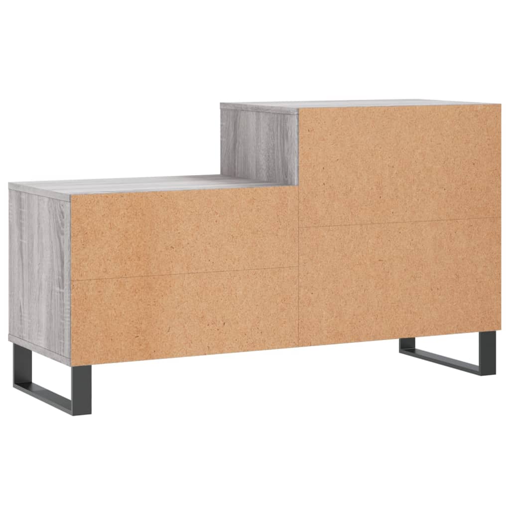 skoskab 102x36x60 cm konstrueret træ grå sonoma-eg