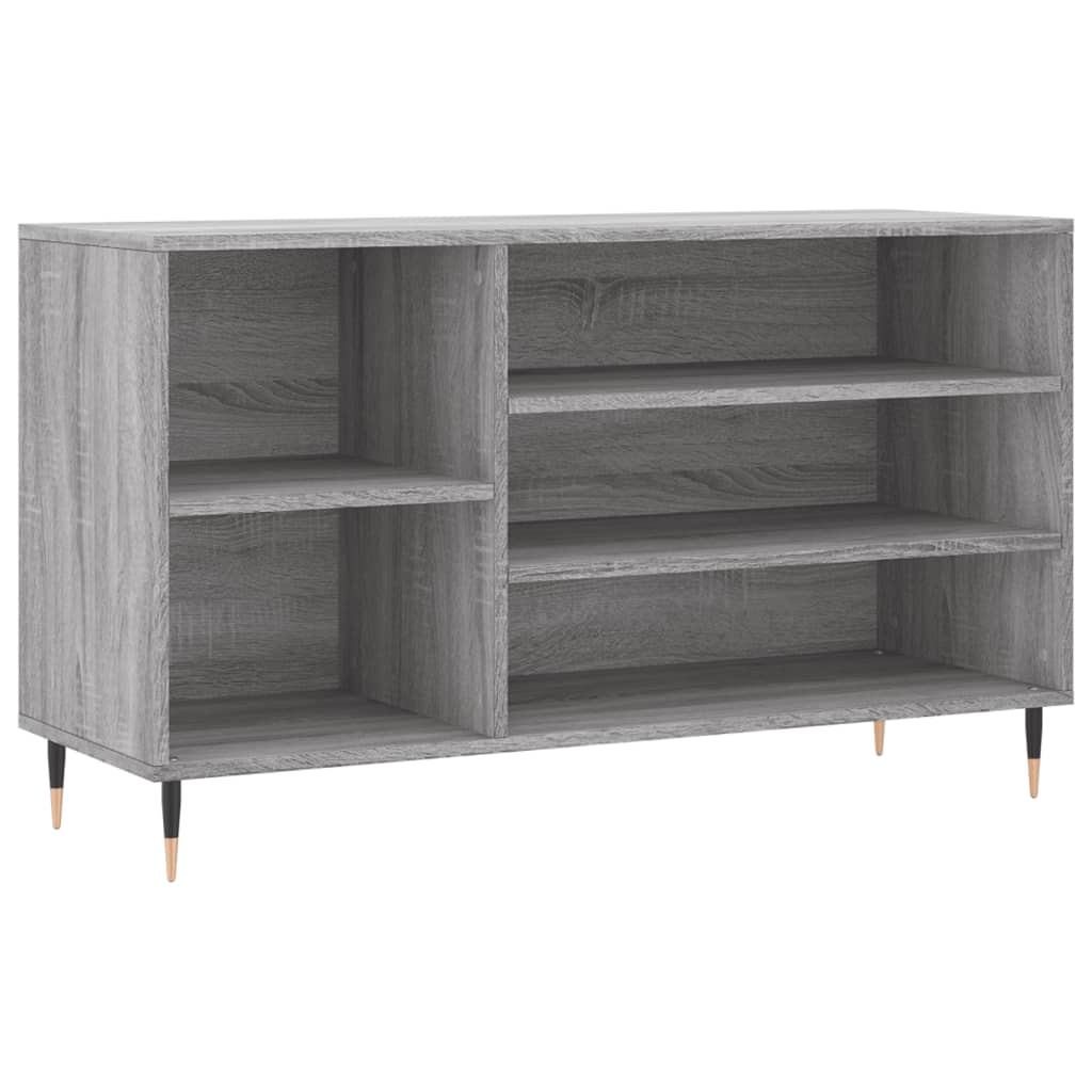 skoskab 102x36x60 cm konstrueret træ grå sonoma-eg