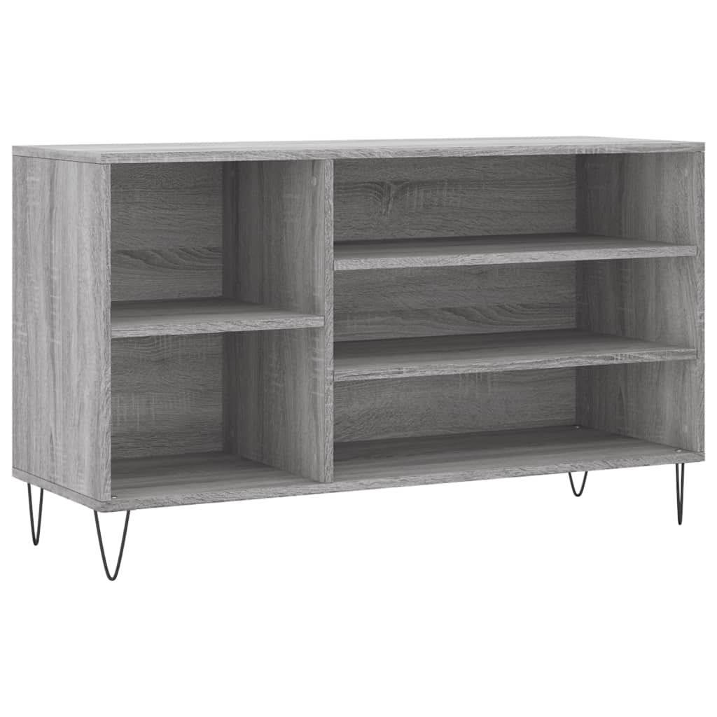 skoskab 102x36x60 cm konstrueret træ grå sonoma-eg