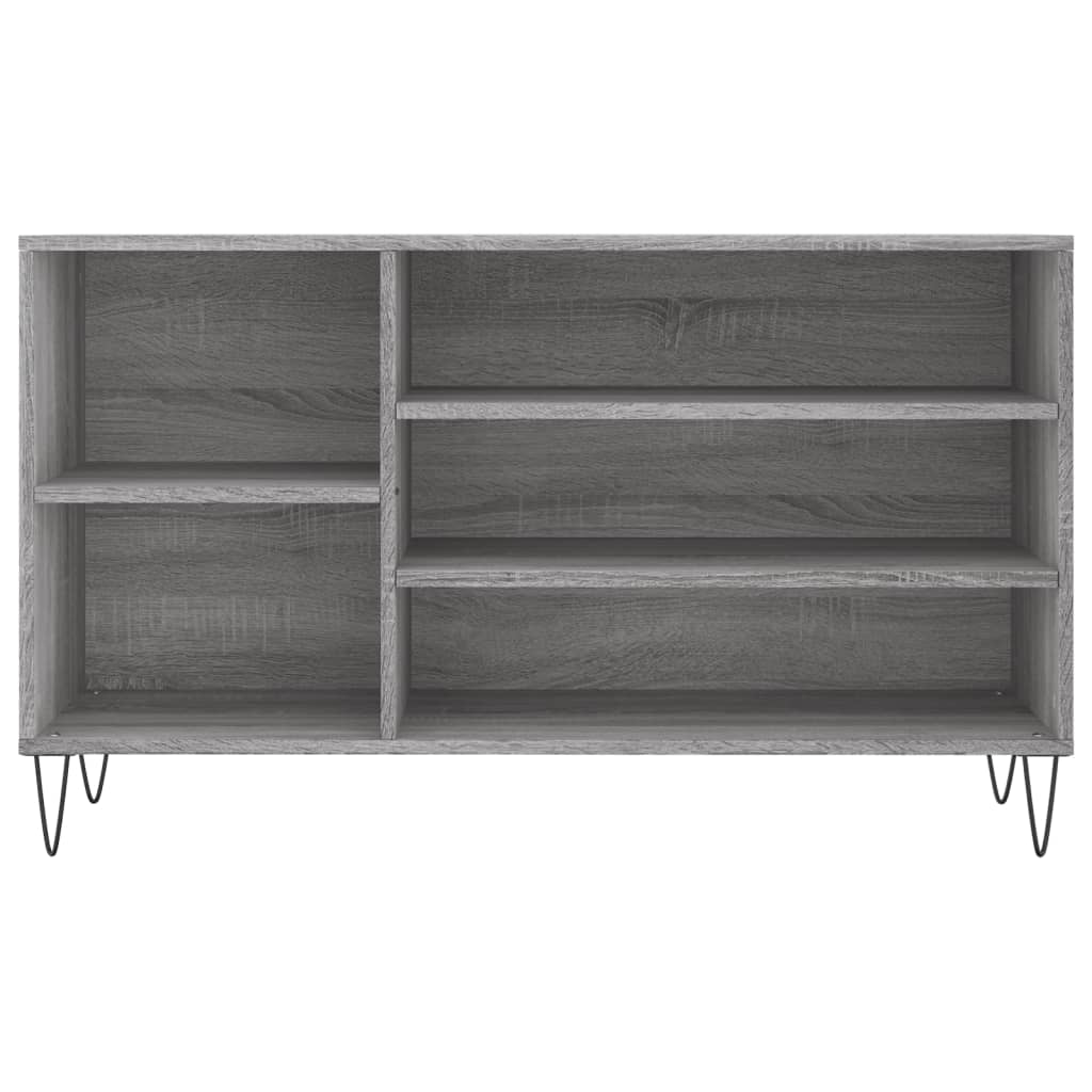 skoskab 102x36x60 cm konstrueret træ grå sonoma-eg