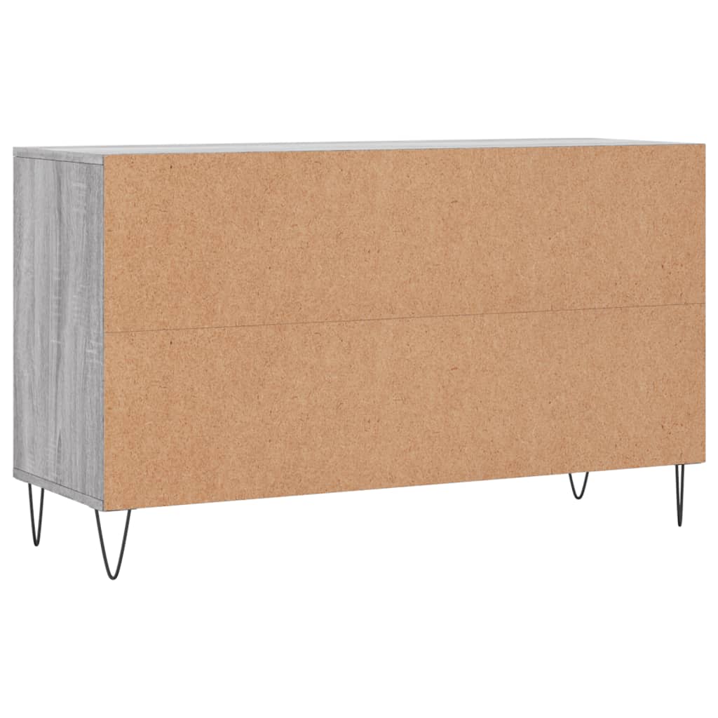 skoskab 102x36x60 cm konstrueret træ grå sonoma-eg