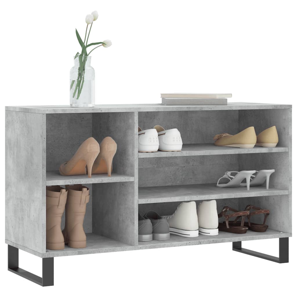 skoreol 102x36x60 cm konstrueret træ betongrå