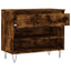 skoskab 70x36x60 cm konstrueret træ røget egetræsfarve