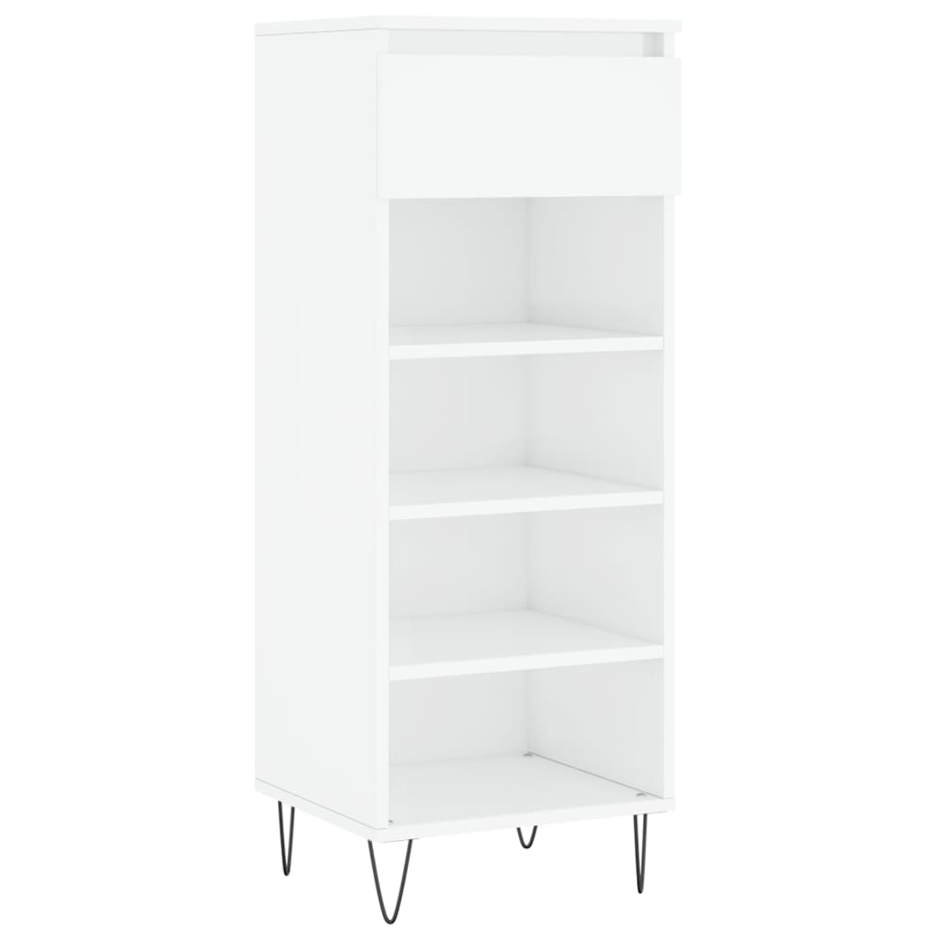 skoreol 40x36x105 cm konstrueret træ hvid højglans