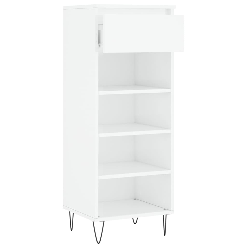 skoreol 40x36x105 cm konstrueret træ hvid højglans