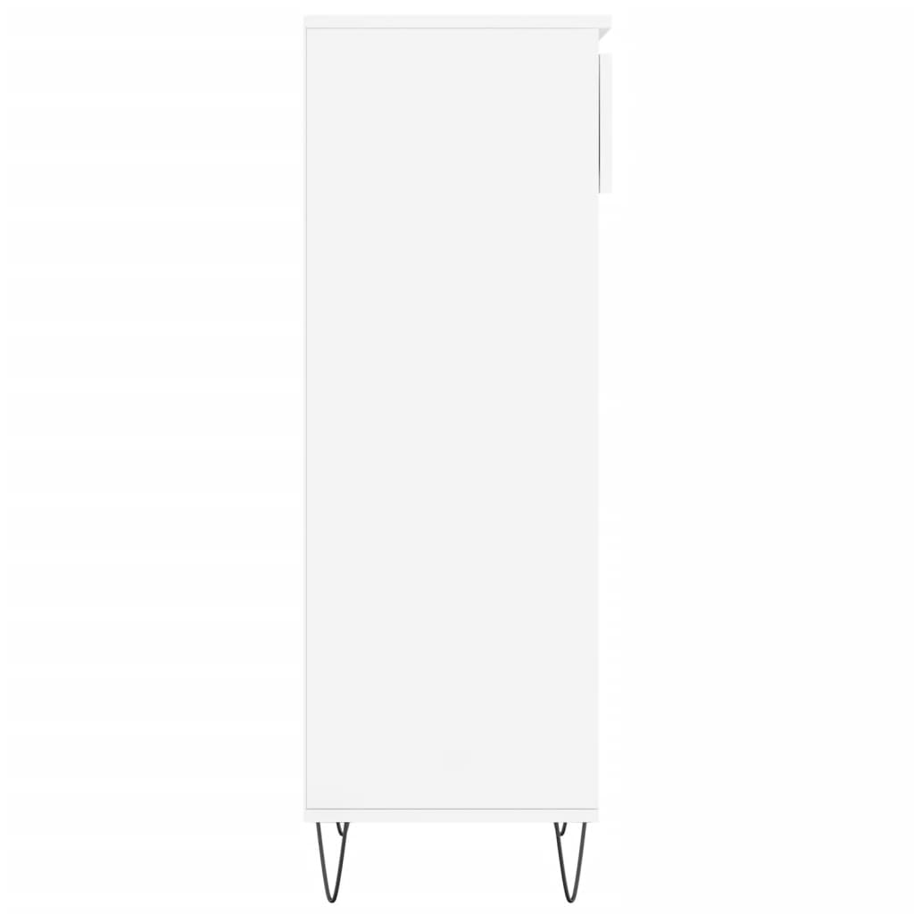 skoreol 40x36x105 cm konstrueret træ hvid højglans