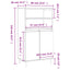skab 60x36x110 cm konstrueret træ Sonoma-eg