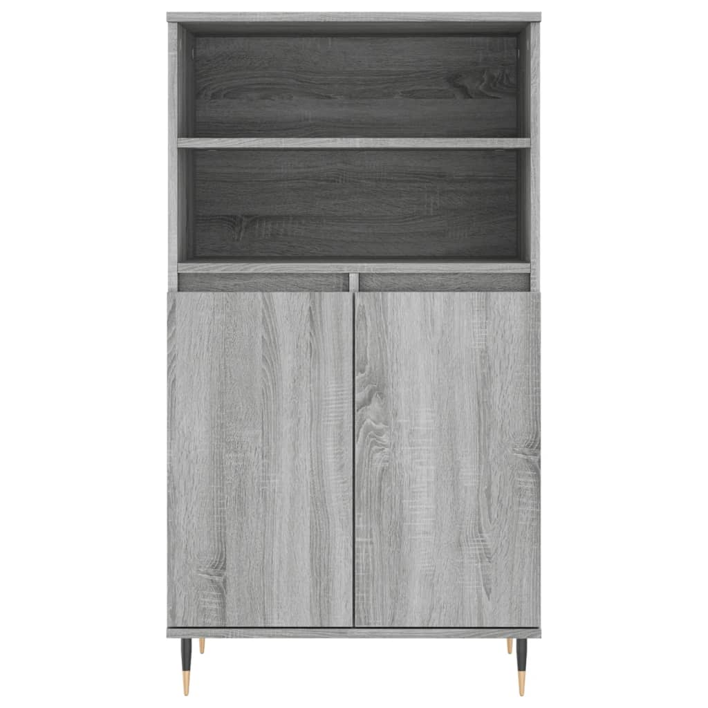 skab 60x36x110 cm konstrueret træ Grå sonoma-eg