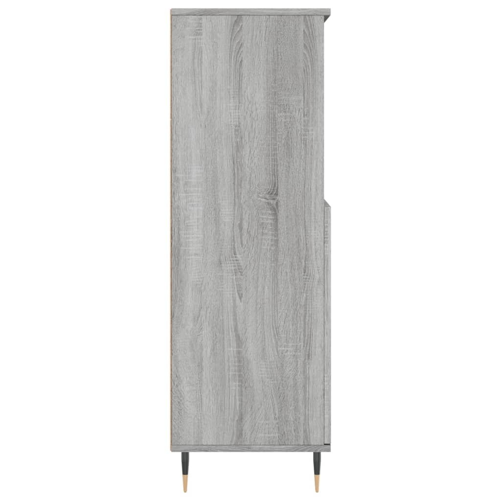 skab 60x36x110 cm konstrueret træ Grå sonoma-eg