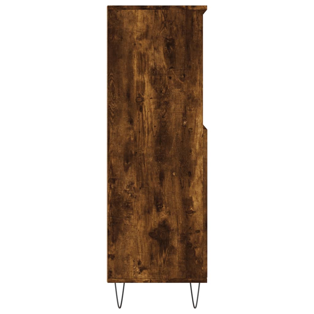 skab 60x36x110 cm konstrueret træ Røget egetræ