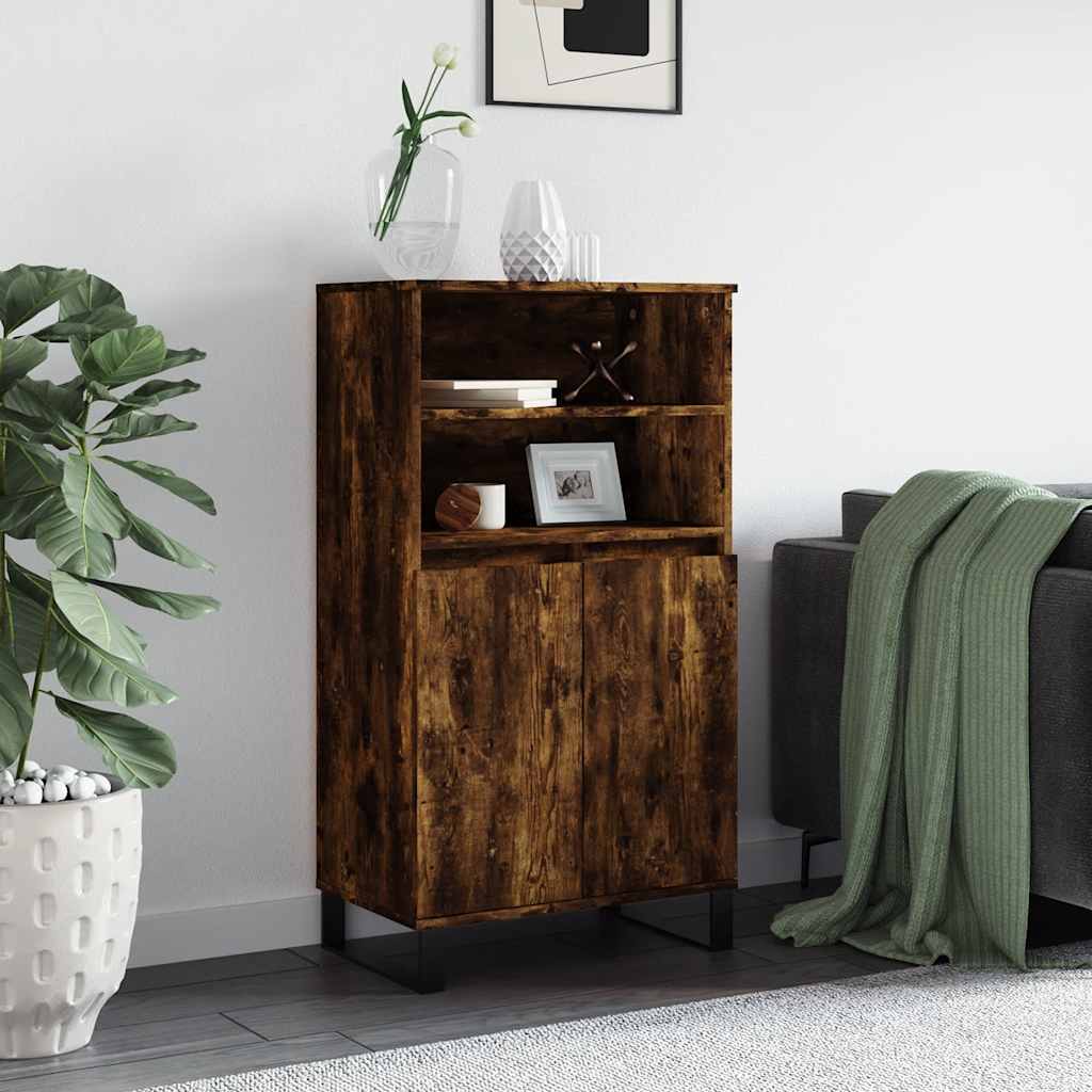 skab 60x36x110 cm konstrueret træ Røget egetræ