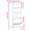 skab 40x36x110 cm konstrueret træ Sonoma-eg