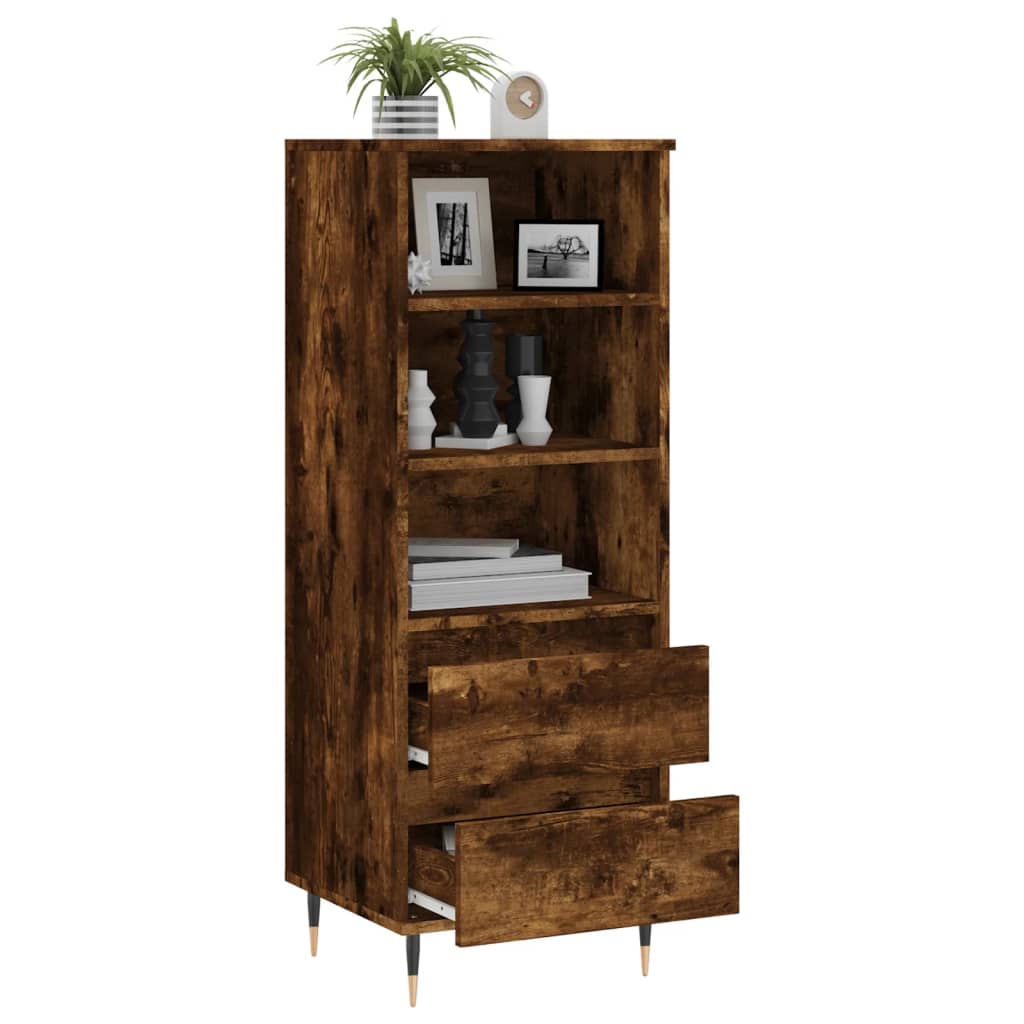 skab 40x36x110 cm konstrueret træ røget egetræ