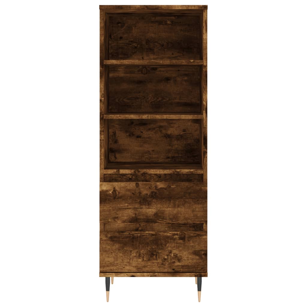 skab 40x36x110 cm konstrueret træ røget egetræ