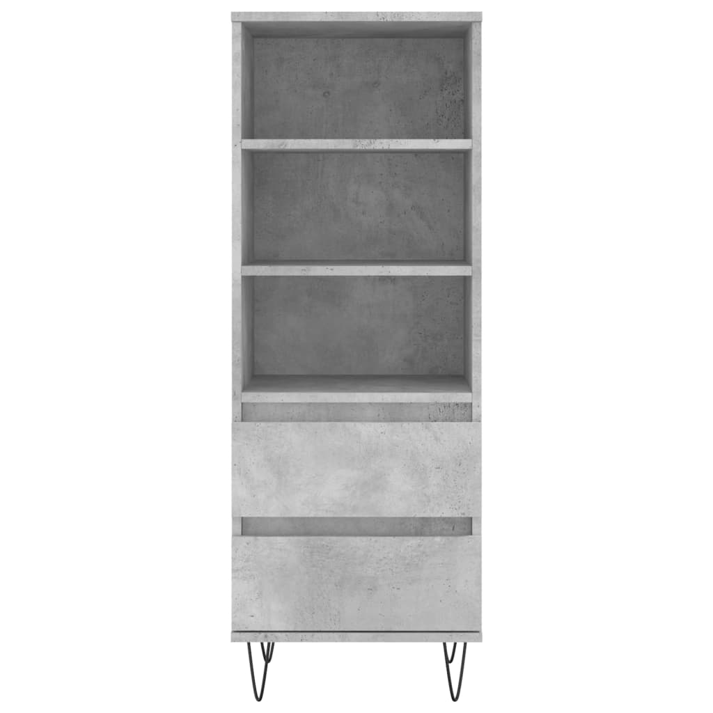 skab 40x36x110 cm konstrueret træ betongrå