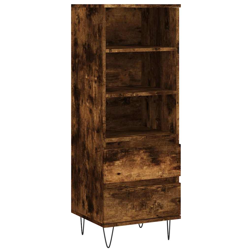 skab 40x36x110 cm konstrueret træ røget egetræ