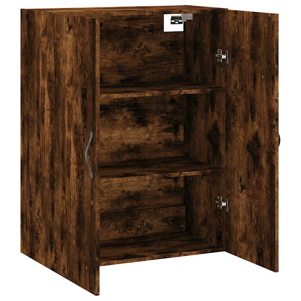 vægskab 69,5x34x90 cm konstrueret træ røget sonoma-eg
