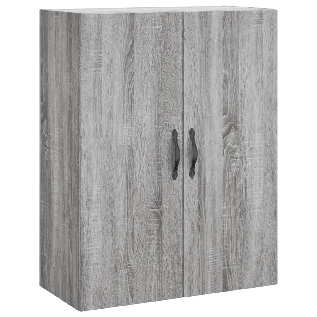 vægskab 69,5x34x90 cm konstrueret træ grå sonoma-eg