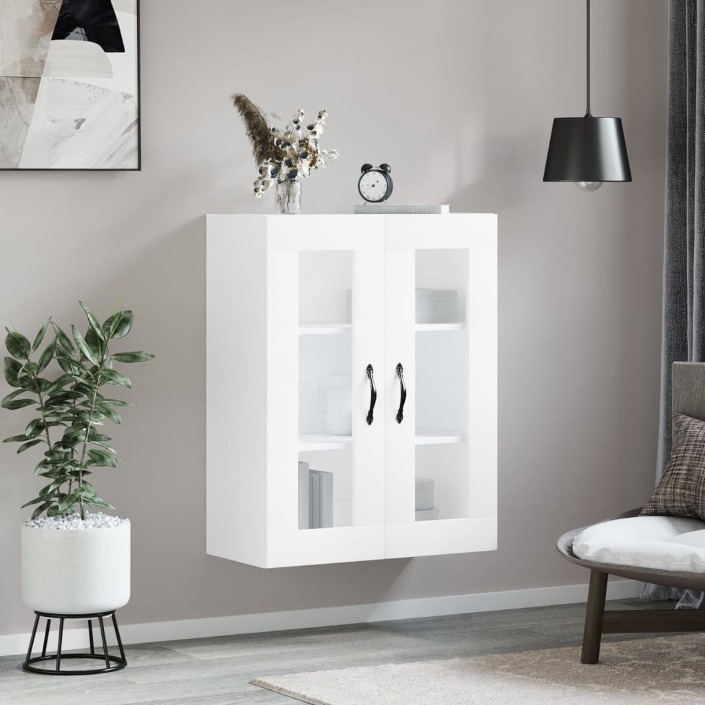 vægskab 69,5x34x90 cm konstrueret træ hvid