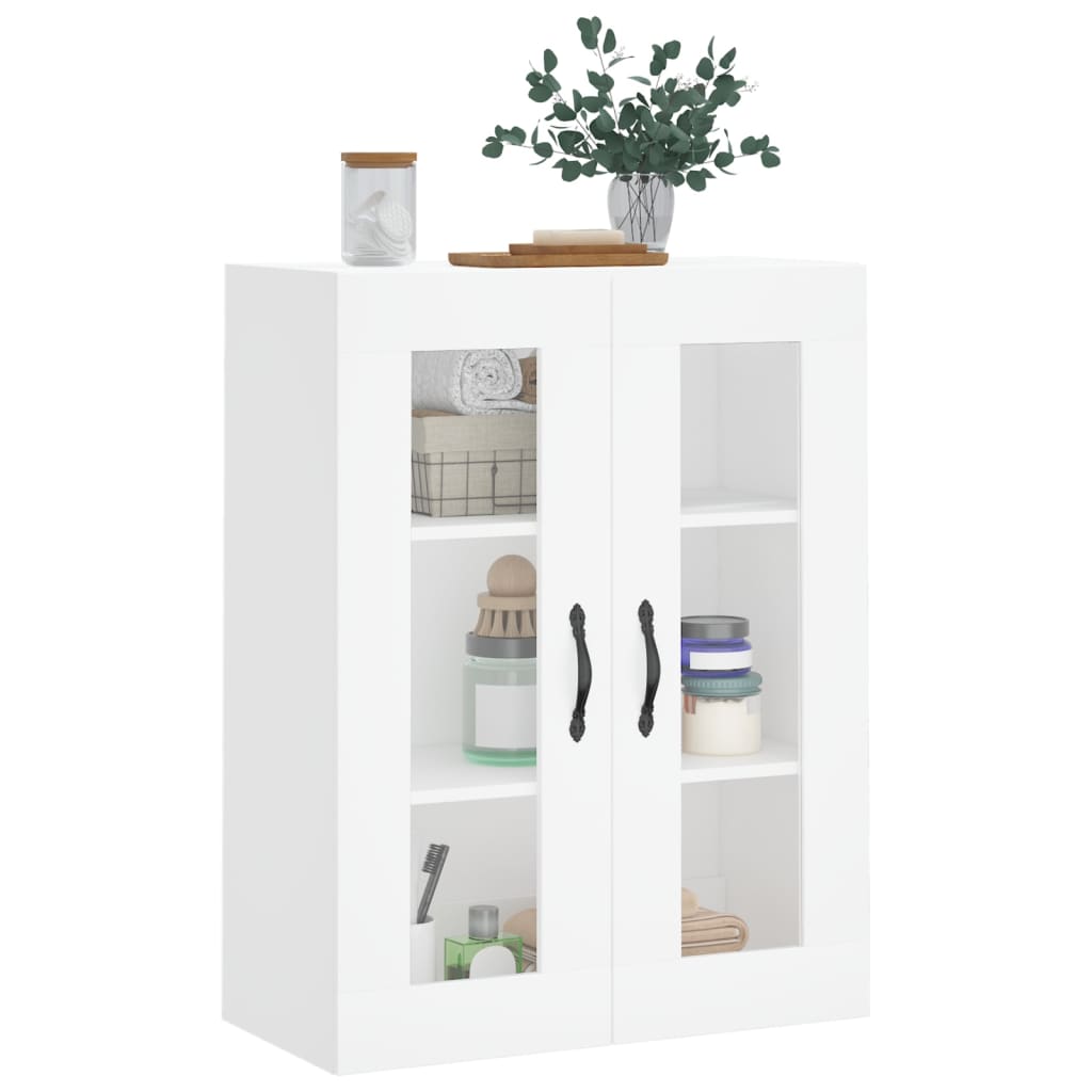 vægskab 69,5x34x90 cm konstrueret træ hvid