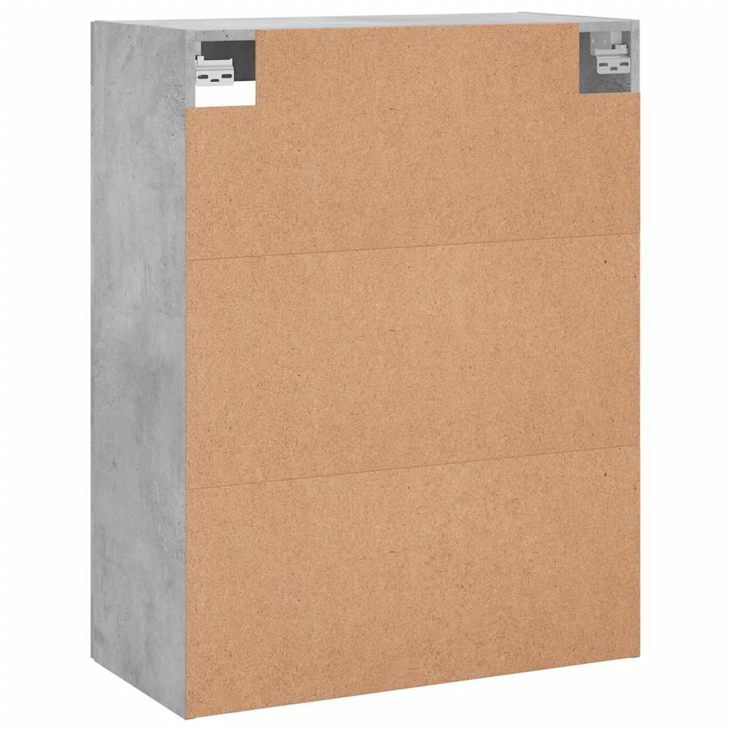 vægskab 69,5x34x90 cm konstrueret træ betongrå