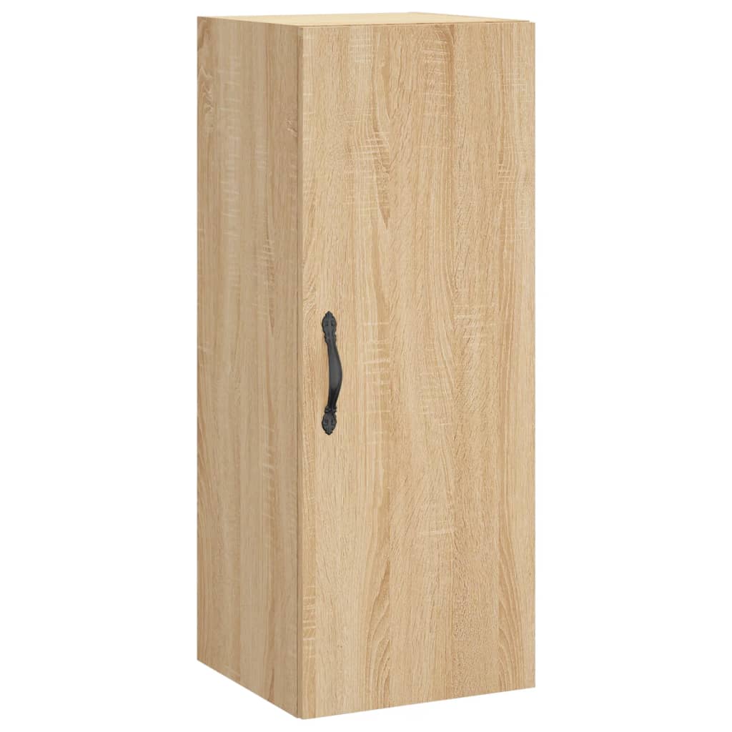 vægskab 34,5x34x90 cm konstrueret træ sonoma-eg