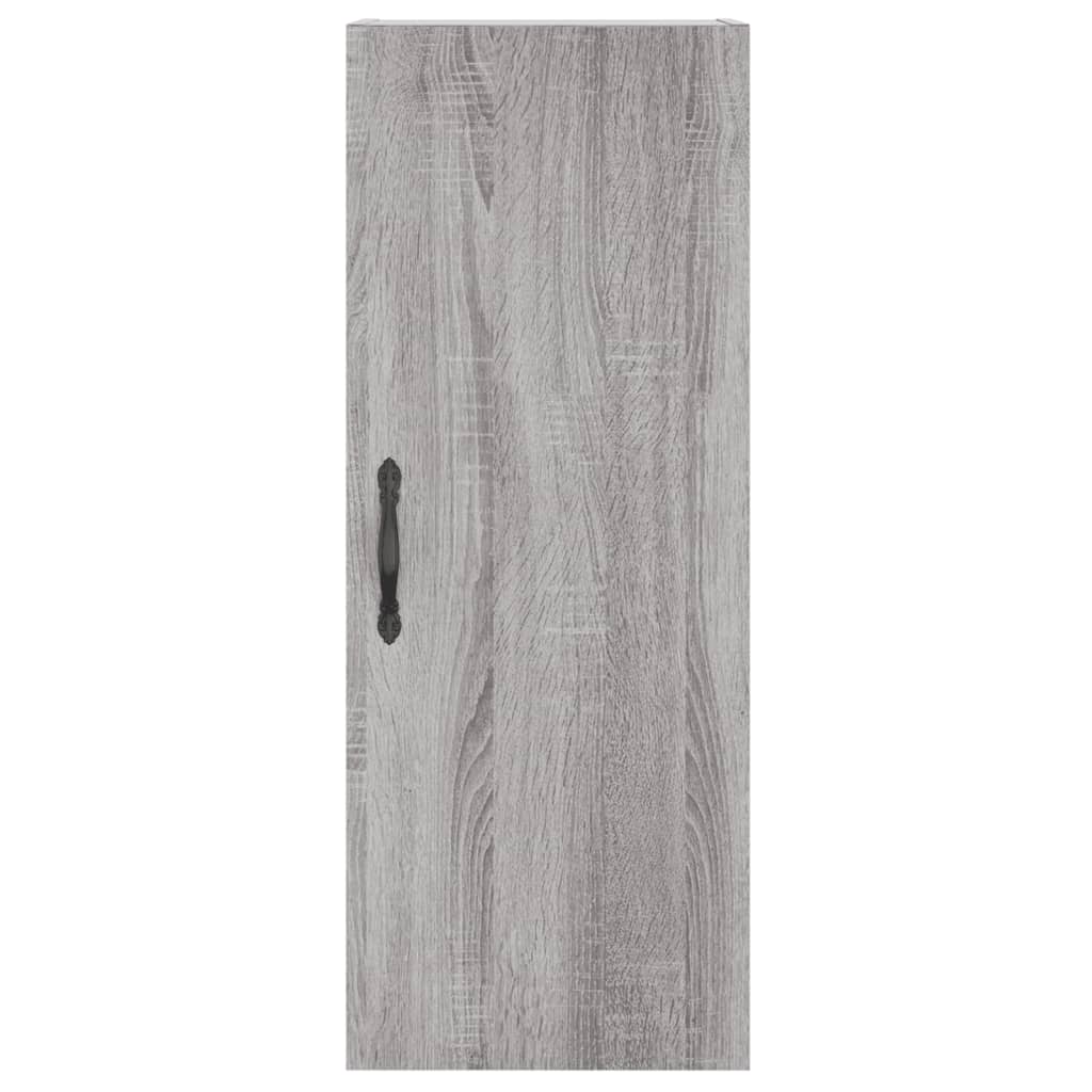 vægskab 34,5x34x90 cm konstrueret træ grå sonoma-eg