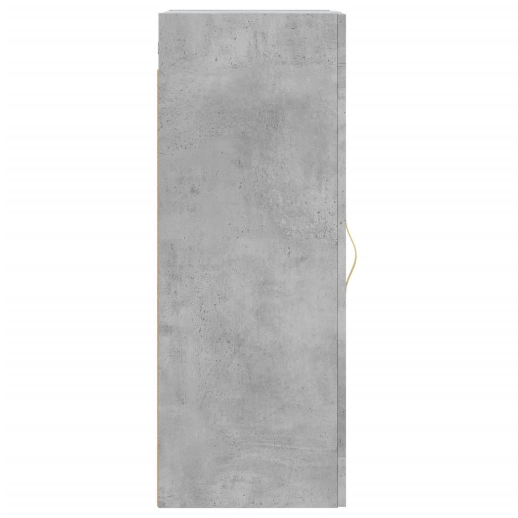 vægskab 34,5x34x90 cm konstrueret træ betongrå