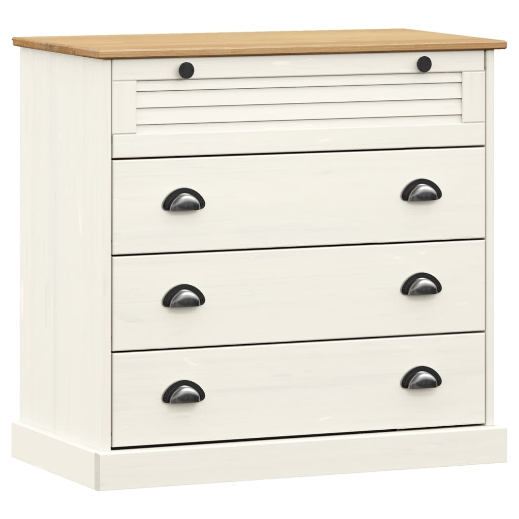 skænk VIGO 80x40x176 cm massivt fyrretræ hvid