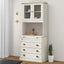 skænk VIGO 80x40x176 cm massivt fyrretræ hvid
