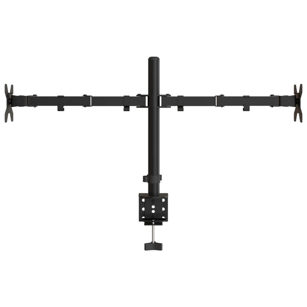 dobbelt skærmstativ VESA 75/100 mm stål sort
