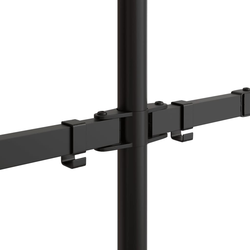 dobbelt skærmstativ VESA 75/100 mm stål sort