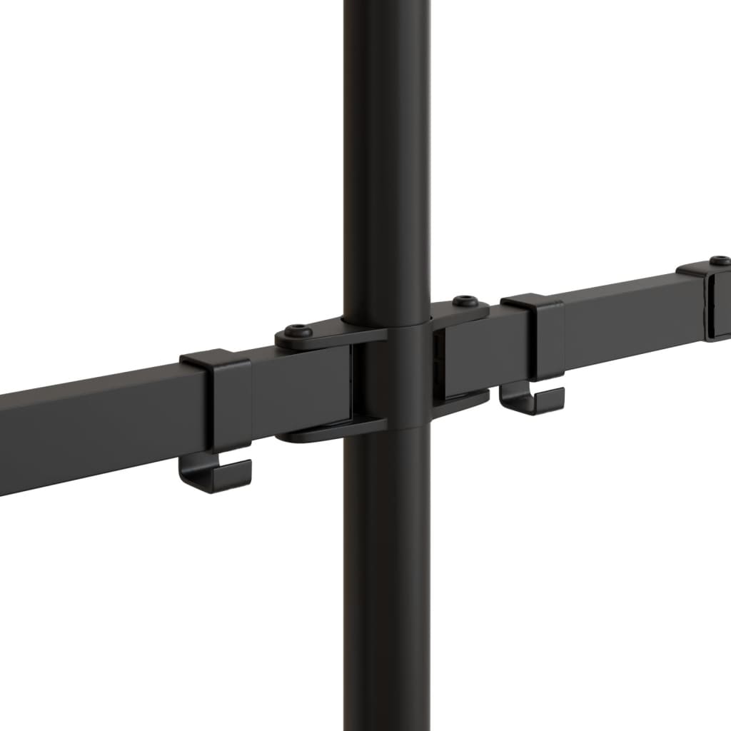 dobbelt skærmstativ VESA 75/100 mm stål sort