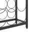 vinreol til 27 flasker 34x18x100 cm smedejern sort