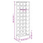vinreol til 27 flasker 34x18x100 cm smedejern sort