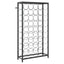 vinreol til 45 flasker 54x18x100 cm smedejern sort