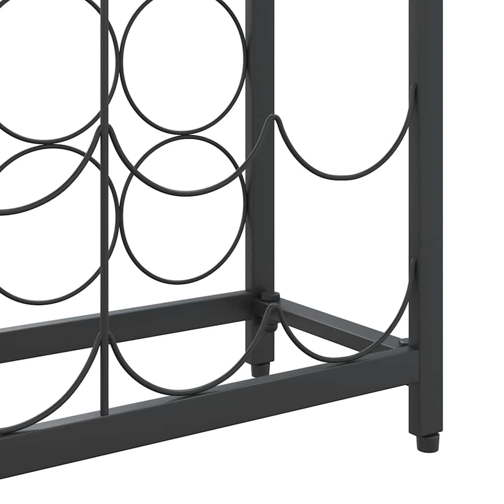 vinreol til 45 flasker 54x18x100 cm smedejern sort