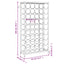 vinreol til 45 flasker 54x18x100 cm smedejern sort