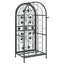 vinreol til 33 flasker 45x36x100 cm smedejern sort