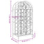 vinreol til 33 flasker 45x36x100 cm smedejern sort