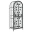 vinreol til 41 flasker 45x36x120 cm smedejern sort
